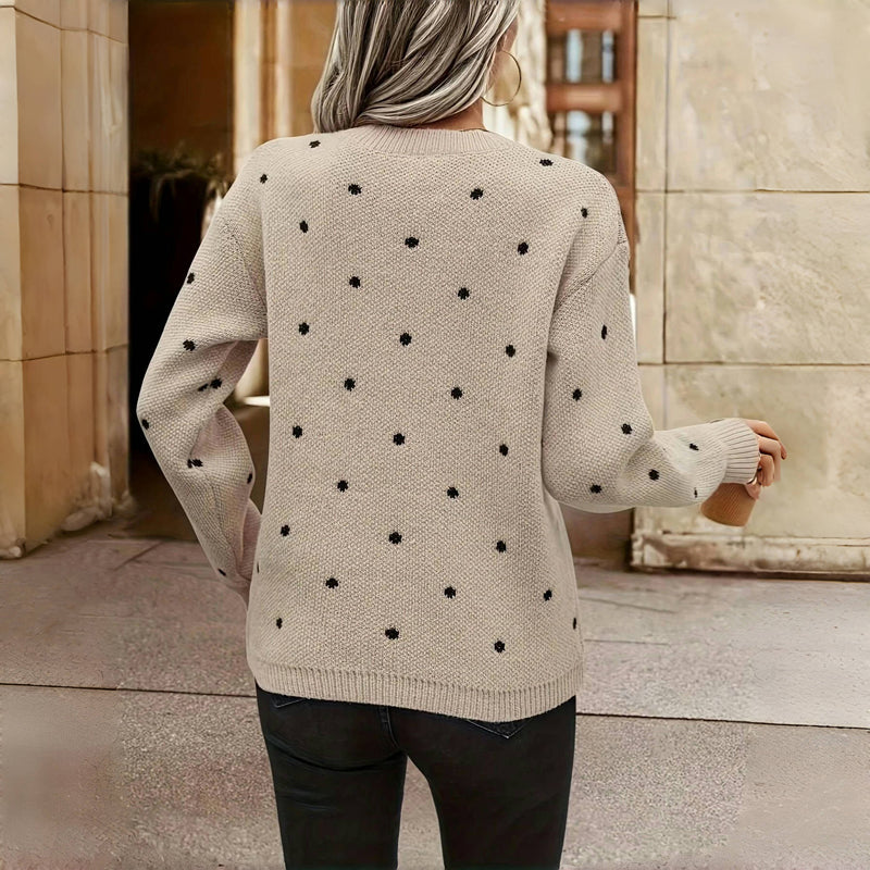 Lilah - Polka Dot Knit Sweater