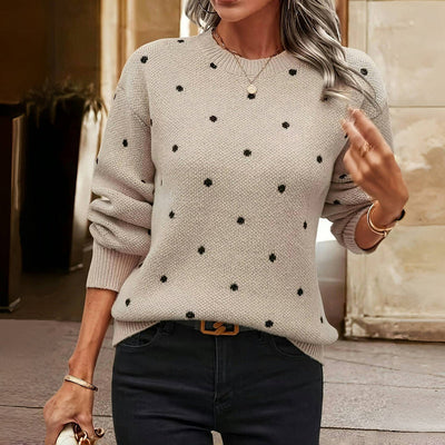 Lilah - Polka Dot Knit Sweater