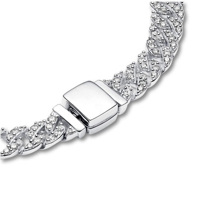 Cuban Pavé Bracelet | Gold