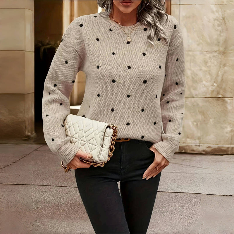 Lilah - Polka Dot Knit Sweater