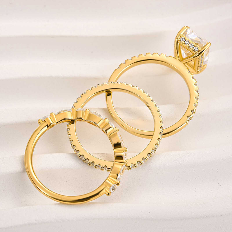 Set of 3 Wedding Rings Jaily | Gold