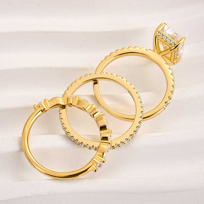 Set of 3 Wedding Rings Jaily | Gold