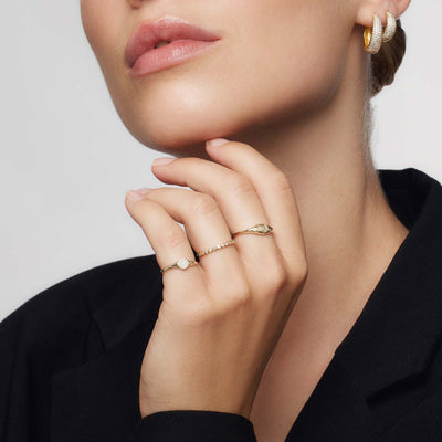 Dome Diamond Ring | Gold