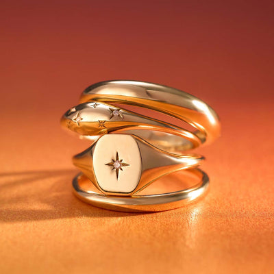 Dome Diamond Ring | Gold