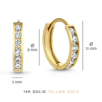 Dara Brillane Stone Earring Set | Gold