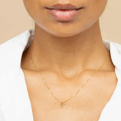 Necklace with Initial and Love Letter | Gold