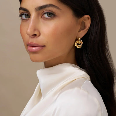 Woven Statement Earrings | Gold