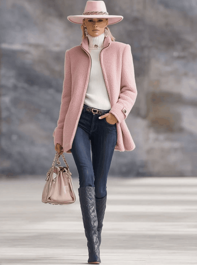 Charlotte – Vintage Polar Fleece Zip-Up Jacket