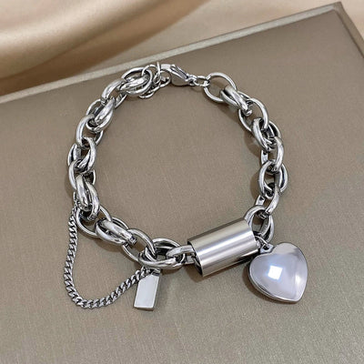 Chunky Heartened Bracelet | Gold