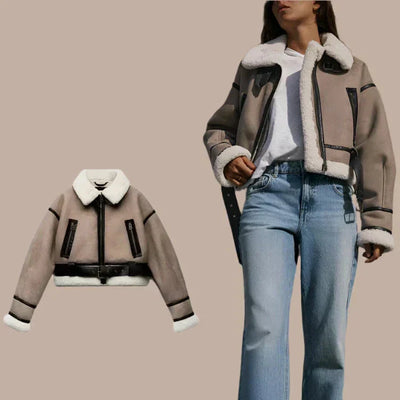 Bellini | Versatile Khaki Leather Jacket
