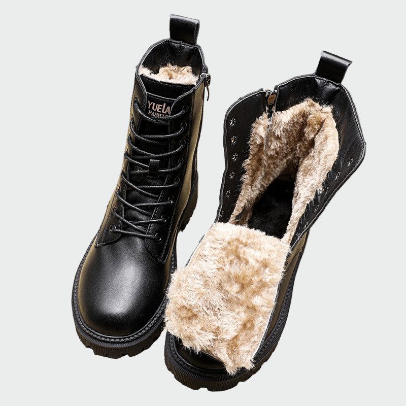 Leather Winter Ankle Boots