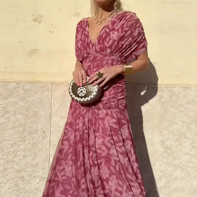 Helodia | Elegant Dress With V-Neckline