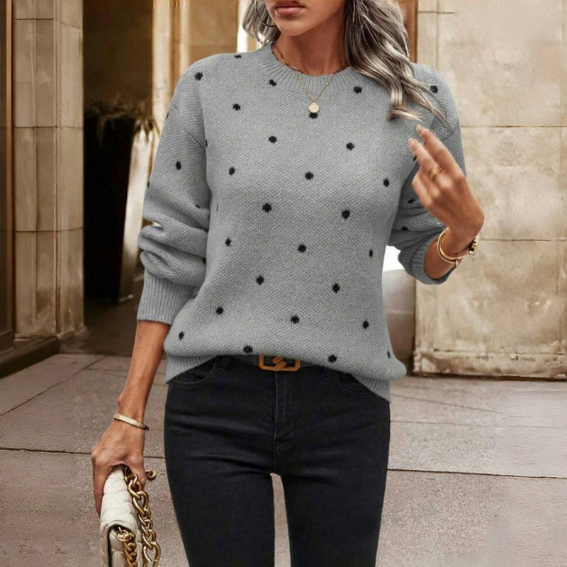 Lilah - Polka Dot Knit Sweater