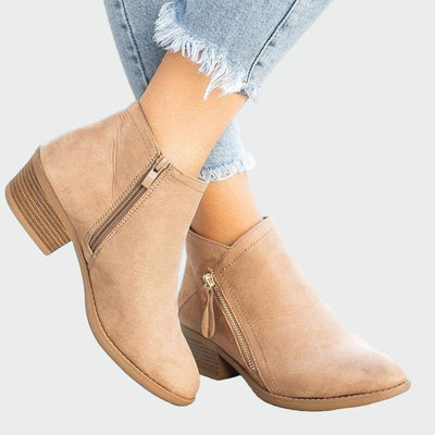 Premium Orthopedic Leather Ankle Boots with Heels for Winter