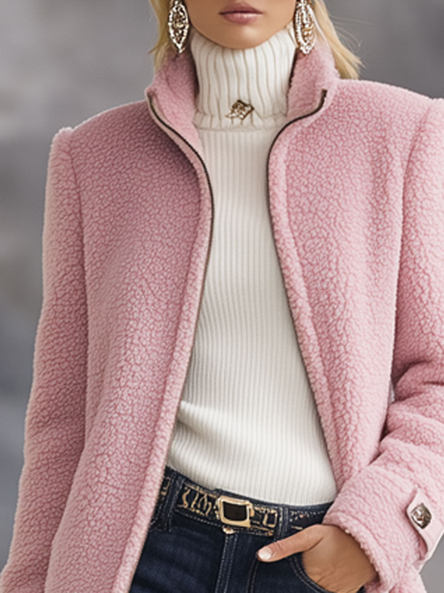 Charlotte – Vintage Polar Fleece Zip-Up Jacket
