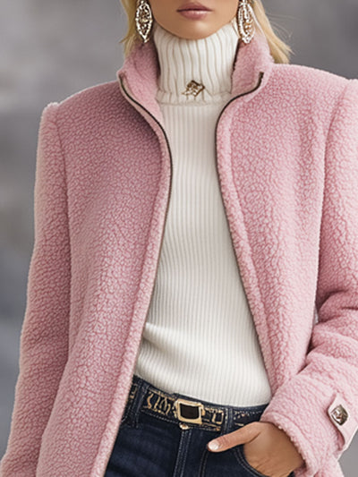 Charlotte – Vintage Polar Fleece Zip-Up Jacket