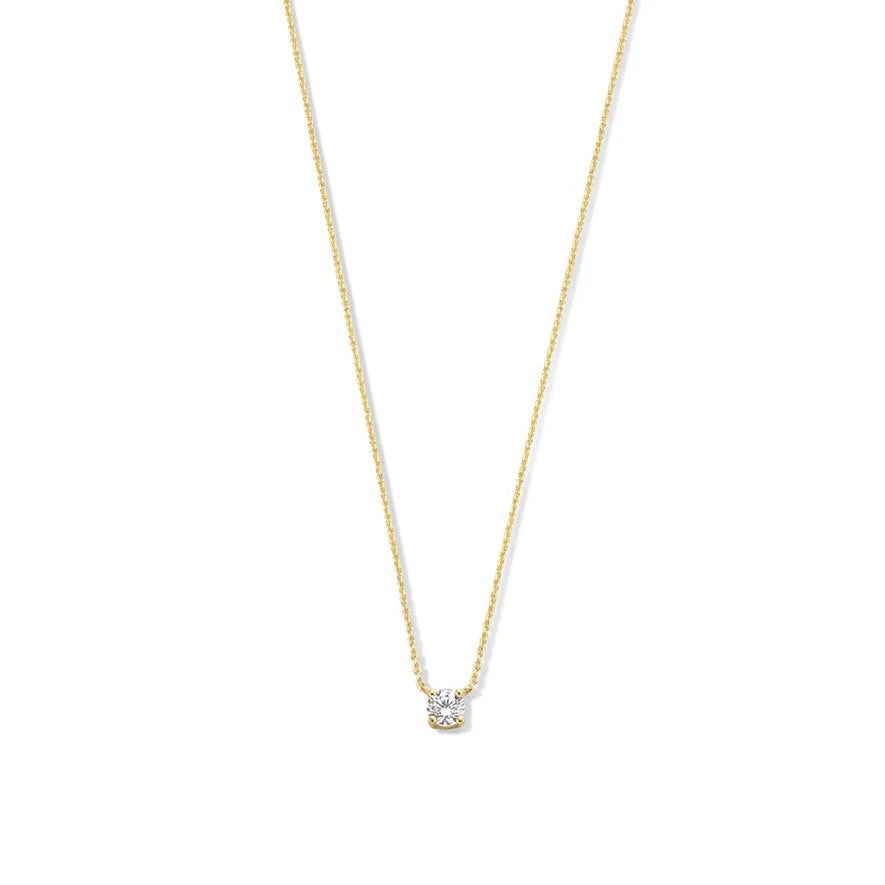 Clea Moissanite Stone Necklace | Gold