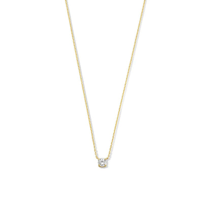 Clea Moissanite Stone Necklace | Gold