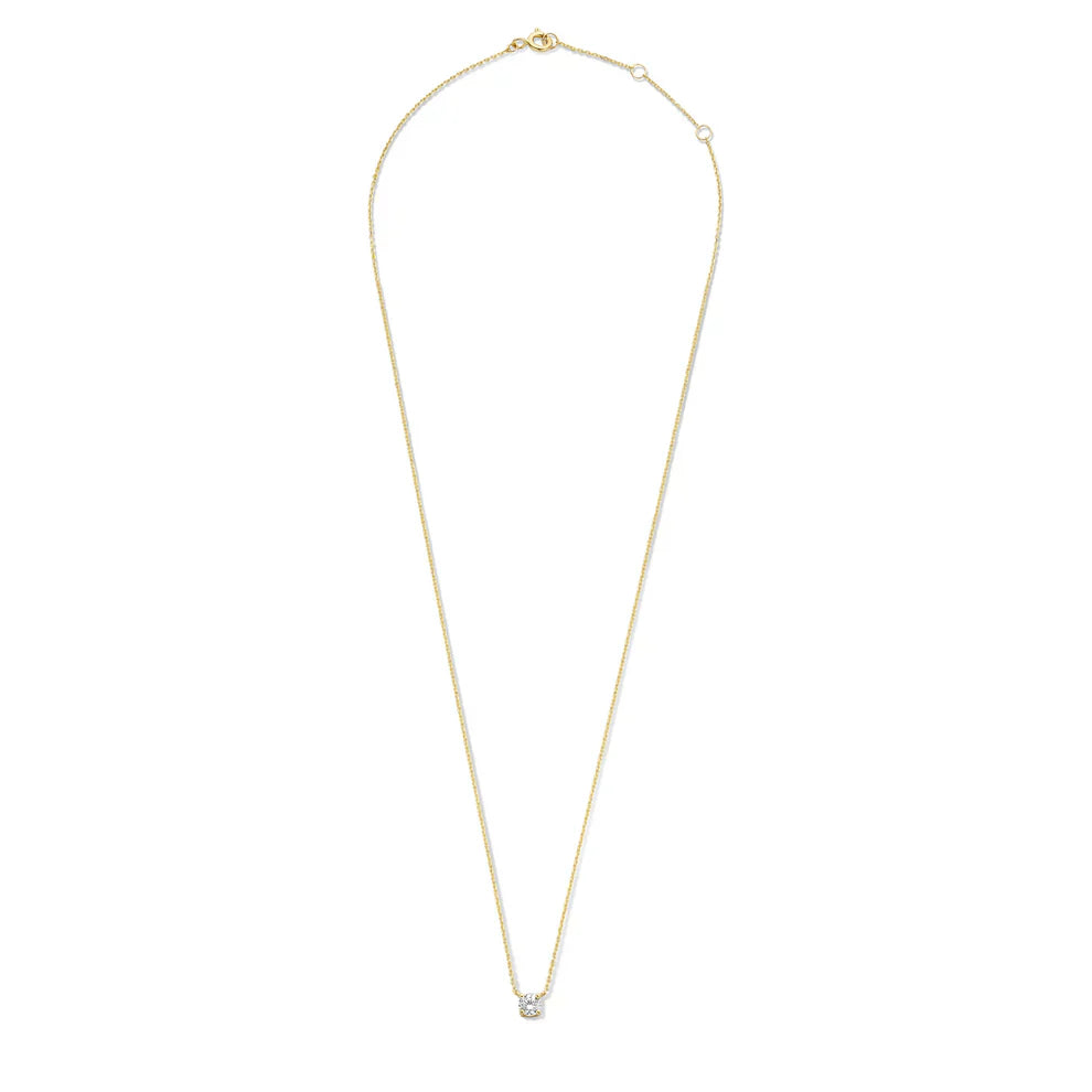 Clea Moissanite Stone Necklace | Gold