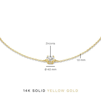 Moissanite Stone Bracelet Cléa | Gold