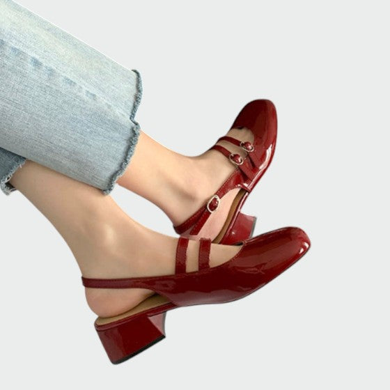 Olivia - Orthopedic Leather Flats Mary Jane