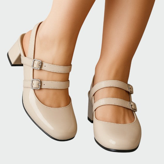 Olivia - Orthopedic Leather Flats Mary Jane
