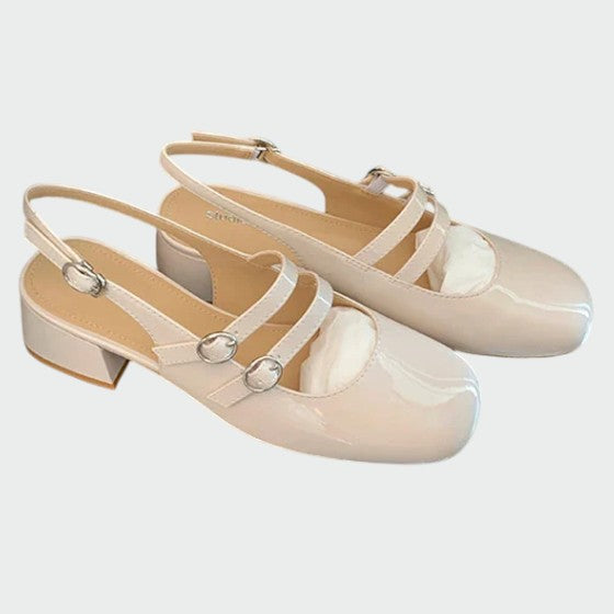 Olivia - Orthopedic Leather Flats Mary Jane